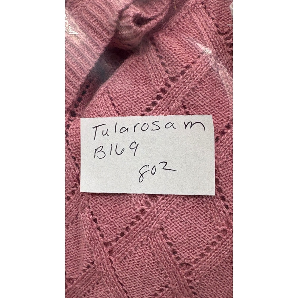 Tularosa Revolve Sweater Blouse Flutter Sleeve Crochet Women Medium Pink New - Picture 13 of 13